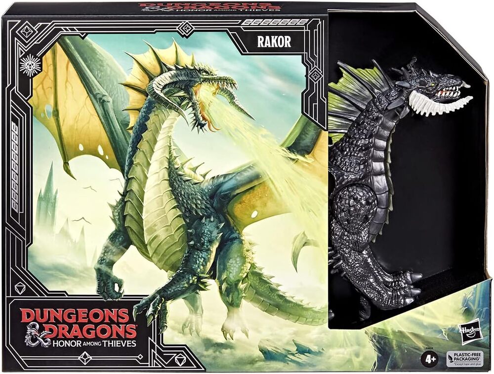 Dungeons & Dragons Honor Among Thieves Rakor Black Dragon Action Figure - New